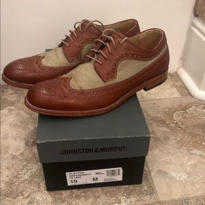 Johnston & Murphy Brown and Tan Oxford Wingtips